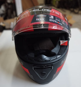 Casco Moto Thunder Rosso Nero 3SV