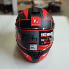 Casco Moto Targo Rosso Nero