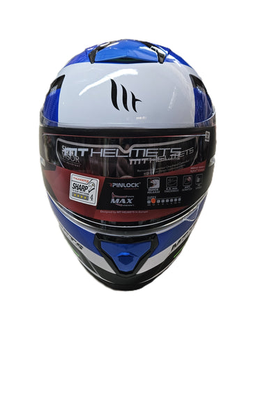 Casco Moto  Thunder Bianco/Blu 3SV